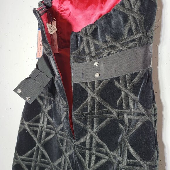 Vineyard Vines Black Carolyn Velvet Strapless Mini Dress 2 NWT Whimsigoth Event - Picture 7 of 13